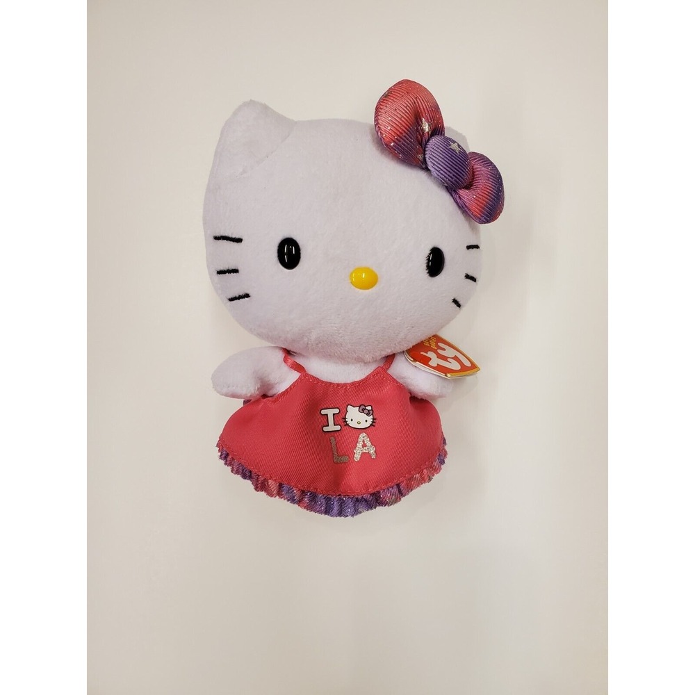 Ty Beanie‎ Babies Hello Kitty I Love LA Plush 6"